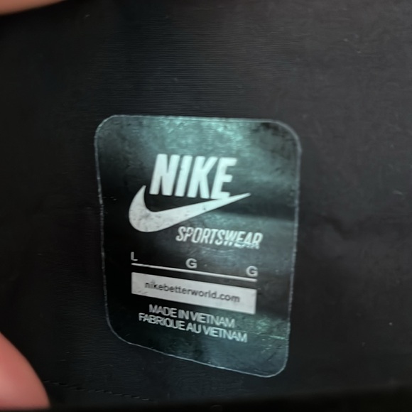 RARE Nike sportswear black 100% weatherproof, cotton duster jacket size men’s L - Picture 3 of 6